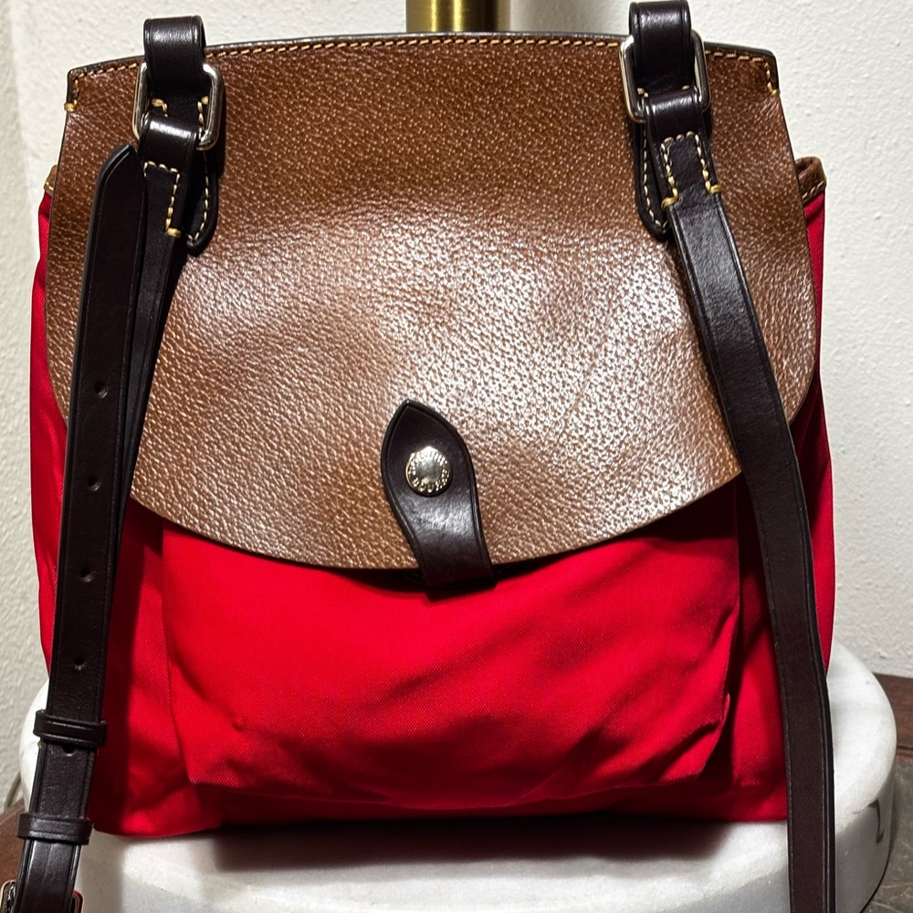 Dooney & Bourke Red and Brown Backpack